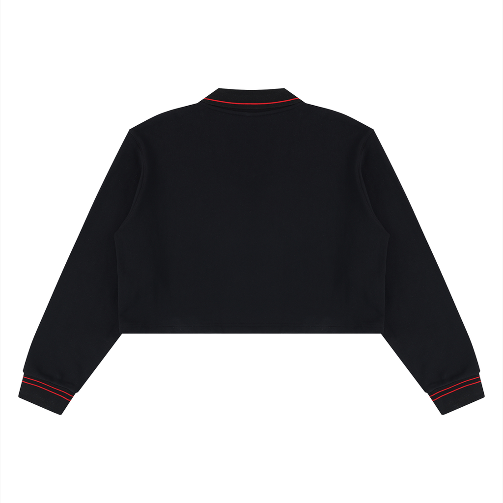 Signature Cotton Crop Collared Sweatshirt