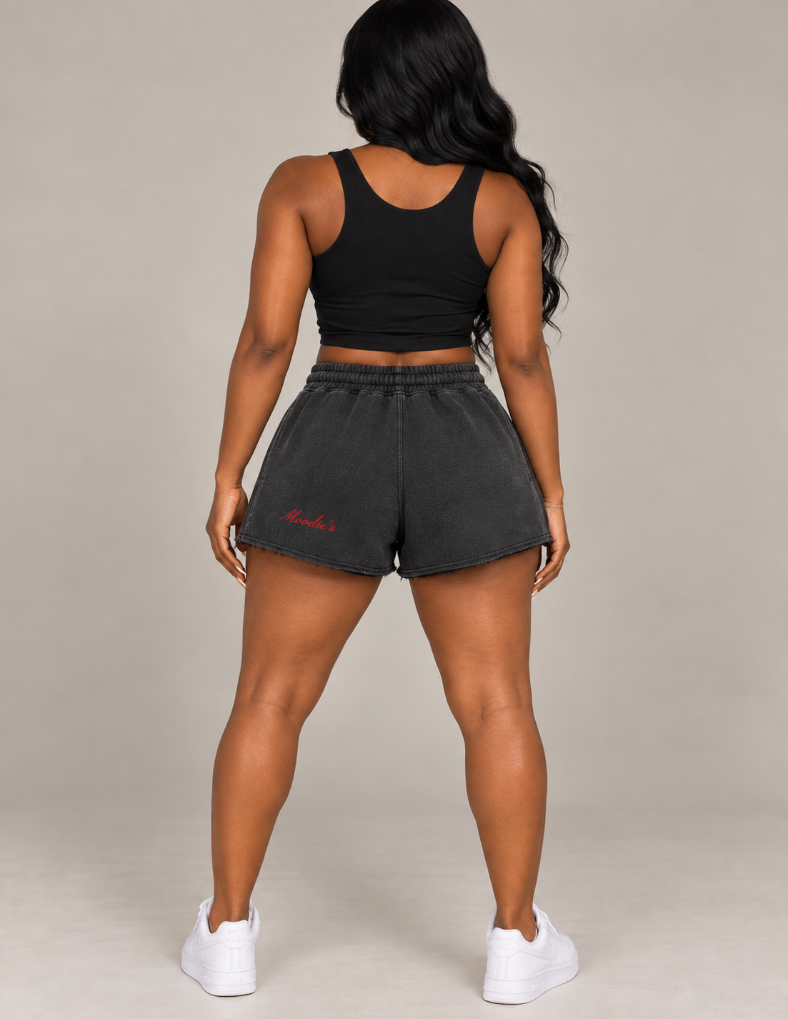 Signature Cotton Raw Edge Shorts.