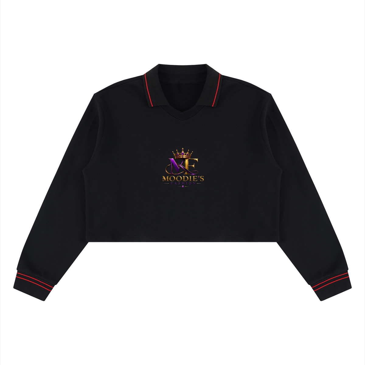 Signature Cotton Crop Collared Sweatshirt