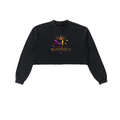 Signature Cotton Raw Edge Cropped Sweatshirt
